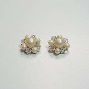 2/$30 - Vintage Pearl and Bead Clip-On Earrings